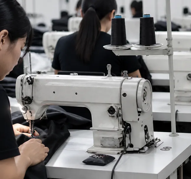 Garment production line in Vietnam for international apparel manufacturing